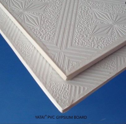 Smooth PVC Laminated Surface Polyvinyl Chloride Gypsum Board Water Resistant Durable Construction Material for Interior Wall Panels