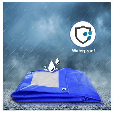 Blue / Silver Light Duty Tarpaulin Waterproof 85-120GSM