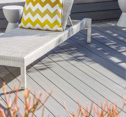 Higher Initial Cost Compared To Traditional Wood Decking Wood Plastic Composite Decking Fire Resistance Meets Fire Safety Standards Life Span 25-30 Years