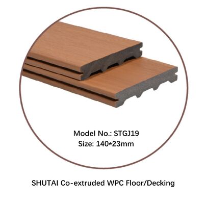 Micro-joint Splicing Wood Plastic Composite Decking Eco-friendly Waterproof Walnut Texture Heavier Than Traditional Wood Decking Ideal For Outdoor Spaces