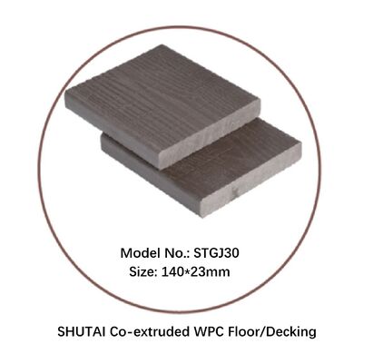 Forest Brown Weather Resistance Wood Plastic Composite Decking With Surface Texture Varies Smooth To Wood Grain Embossed Ideal For Decking