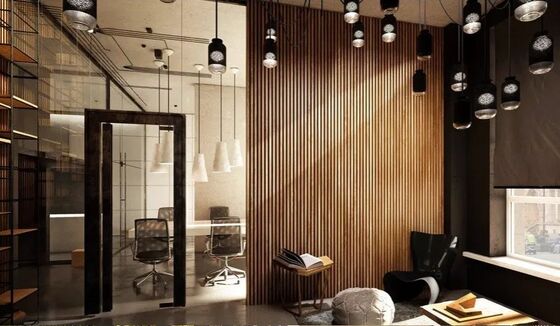 Low Maintenance Wood Polymer Composite Wall Panel Featuring Grooved Surface Finish Providing and Eco Friendly Wall Cladding